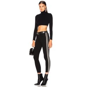 L'AGENCE Margot High Rise Skinny Sequin Stripe Jeans Black Size 23 $425